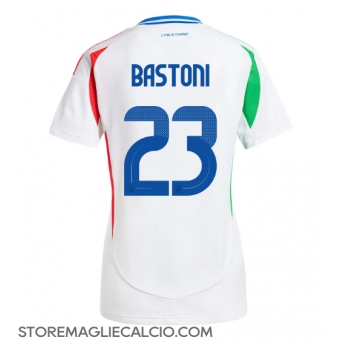 Italia Alessandro Bastoni #23 Maglia Gara Trasferta Repliche Europei 2024 Donna